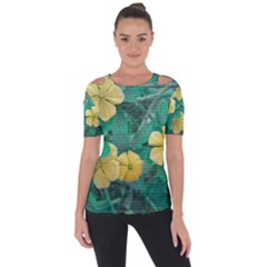 Yellow Flowers At Nature Short Sleeve Top by dflcprints