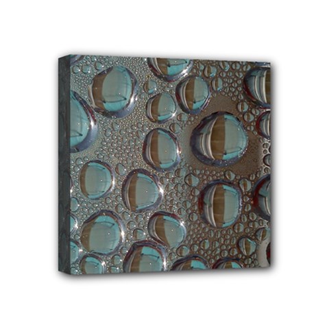 Drop Of Water Condensation Fractal Mini Canvas 4  X 4  by Nexatart