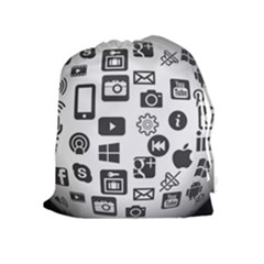 Icon Ball Logo Google Networking Drawstring Pouches (extra Large) by Nexatart