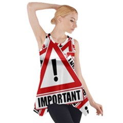 Important Stamp Imprint Side Drop Tank Tunic by Nexatart