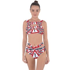 Important Stamp Imprint Bandaged Up Bikini Set  by Nexatart