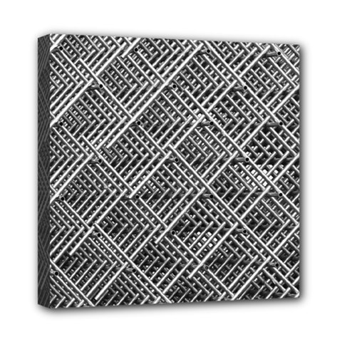 Grid Wire Mesh Stainless Rods Mini Canvas 8  X 8  by Nexatart