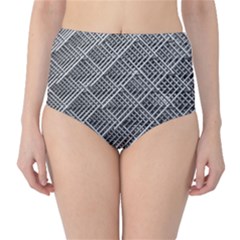 Grid Wire Mesh Stainless Rods High-waist Bikini Bottoms by Nexatart