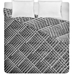 Grid Wire Mesh Stainless Rods Duvet Cover Double Side (king Size)