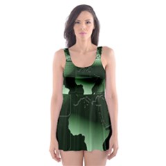 Matrix Earth Global International Skater Dress Swimsuit by Nexatart