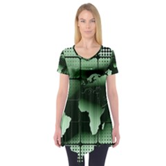 Matrix Earth Global International Short Sleeve Tunic  by Nexatart