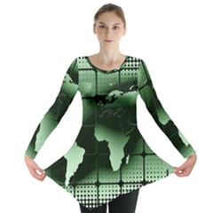 Matrix Earth Global International Long Sleeve Tunic  by Nexatart