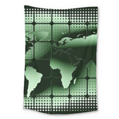 Matrix Earth Global International Large Tapestry by Nexatart