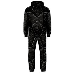 Tile Emboss Luxury Artwork Depth Hooded Jumpsuit (men) 