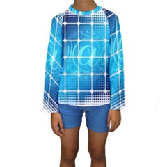 Tile Square Mail Email E Mail At Kids  Long Sleeve Swimwear
