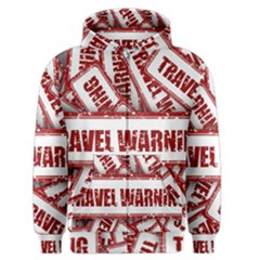 Travel Warning Shield Stamp Men s Zipper Hoodie