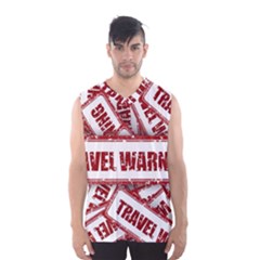 Travel Warning Shield Stamp Men s Basketball Tank Top