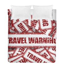 Travel Warning Shield Stamp Duvet Cover Double Side (Full/ Double Size)