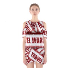 Travel Warning Shield Stamp Shoulder Cutout One Piece