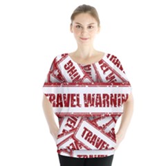 Travel Warning Shield Stamp Blouse