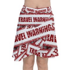 Travel Warning Shield Stamp Chiffon Wrap