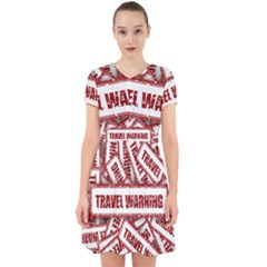 Travel Warning Shield Stamp Adorable in Chiffon Dress