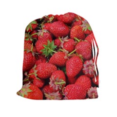 Strawberries Berries Fruit Drawstring Pouches (xxl)