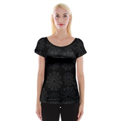 Spider Web Cap Sleeve Tops by Valentinaart