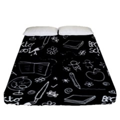 Back To School Fitted Sheet (queen Size) by Valentinaart