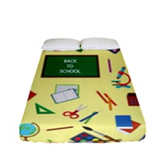 Back To School Fitted Sheet (full/ Double Size) by Valentinaart