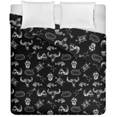 Skeleton Pattern Duvet Cover Double Side (california King Size)