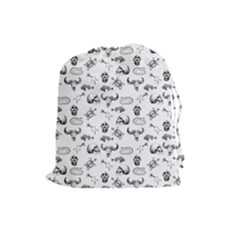 Skeleton Pattern Drawstring Pouches (large) 