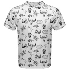 Skeleton Pattern Men s Cotton Tee by Valentinaart