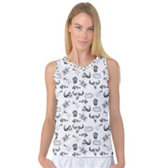 Skeleton Pattern Women s Basketball Tank Top by Valentinaart