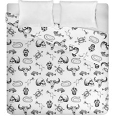 Skeleton Pattern Duvet Cover Double Side (king Size) by Valentinaart