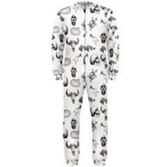 Skeleton Pattern Onepiece Jumpsuit (men)  by Valentinaart