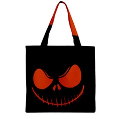 Halloween Zipper Grocery Tote Bag by Valentinaart