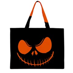Halloween Zipper Large Tote Bag by Valentinaart