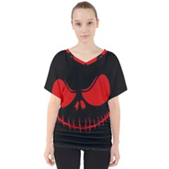 Halloween V-neck Dolman Drape Top by Valentinaart