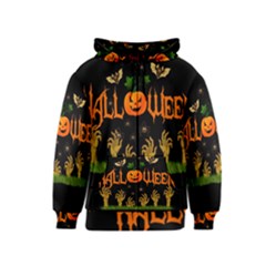 Halloween Kids  Zipper Hoodie by Valentinaart