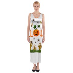 Halloween Fitted Maxi Dress by Valentinaart