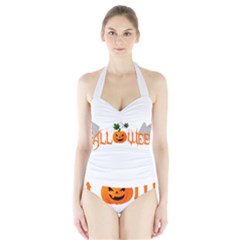 Halloween Halter Swimsuit by Valentinaart