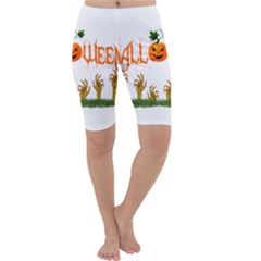 Halloween Cropped Leggings  by Valentinaart