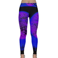 Halloween Landscape Classic Yoga Leggings by Valentinaart