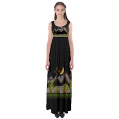 Halloween Zombie Hands Empire Waist Maxi Dress by Valentinaart