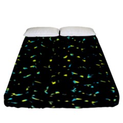 Splatter Abstract Dark Pattern Fitted Sheet (king Size) by dflcprints