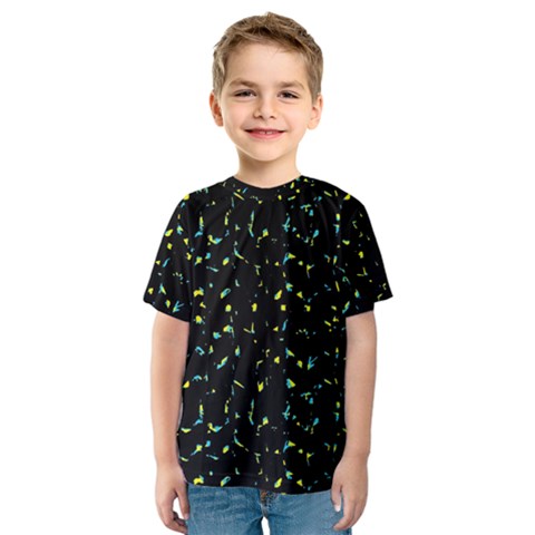 Splatter Abstract Dark Pattern Kids  Sport Mesh Tee by dflcprints