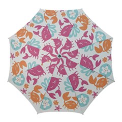 Animals Sea Flower Tropical Crab Golf Umbrellas