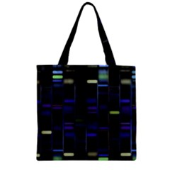 Biostatistics Line Blue Zipper Grocery Tote Bag by Mariart