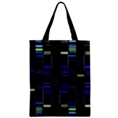 Biostatistics Line Blue Zipper Classic Tote Bag