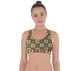 African Textiles Patterns Cross String Back Sports Bra