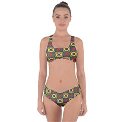 African Textiles Patterns Criss Cross Bikini Set by Mariart