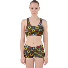 African Textiles Patterns Work It Out Sports Bra Set