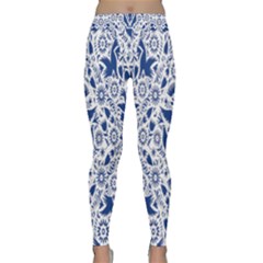 Birds Fish Flowers Floral Star Blue White Sexy Animals Beauty Classic Yoga Leggings