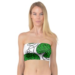 Bottna Fabric Leaf Green Bandeau Top